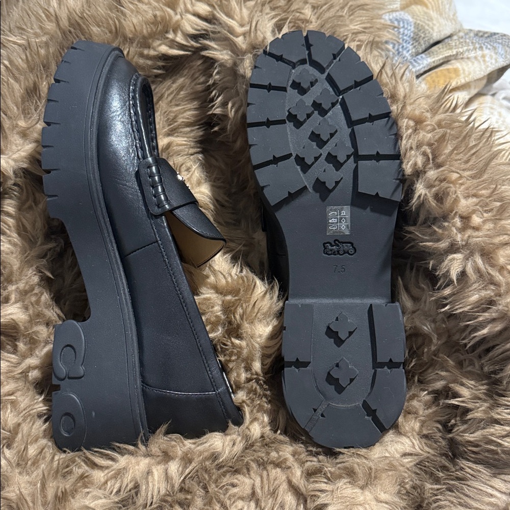 Coach Black Chunky Loafers - Picture 5 of 5